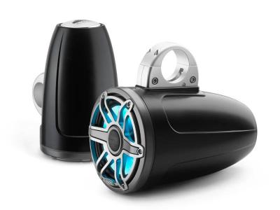JL AUDIO Enclosed Tower Coaxial System with Transflective LED Lighting - M6-770ETXv3-Sb-S-GmTi-i