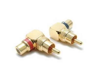 Ultralink Short Body Right Angle Rca Adapter Set Of 2 Bulk- Custom Cable UL05242