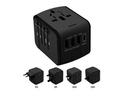 Ultralink All-In-1 Universal World Travel Adapter with 3 USB UP608OE