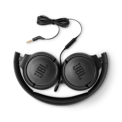 JBL Tune 500 Wired On-Ear Headphones - JBLT500WHTAM