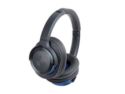 Audio Technica Solid Bass Wireless Over-Ear Headphones with Built-in Mic & Control -  ATH-WS660BTBRD