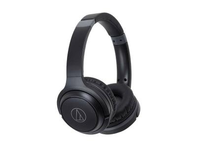 Audio Technica Wireless On-Ear Headphones with Built-in Mic & Controls - ATH-S200BTBK