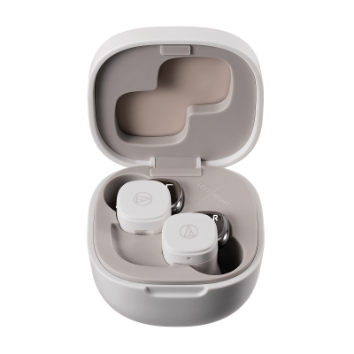 Audio Technica Wireless Earbuds in Popcorn White - ATH-SQ1TWWH