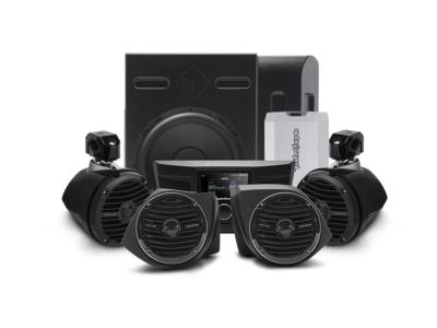 Rockford Fosgate Front Lower Speaker Subwoofer and Rear Speaker Kit - YXZ-STAGE4