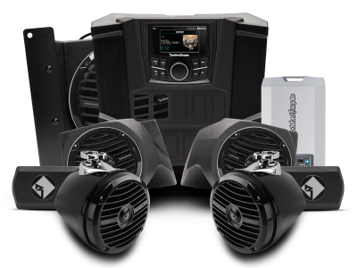 Rockford Fosgate 400 Watt Stereo Front Lower Speaker Rear Speaker and Subwoofer Kit - RNGR-STAGE4