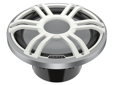 12" Hertz 2-Ohm Marine Sport RGB LED Subwoofer in White Grille - HMS 12 S2-LD-SW