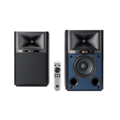 JBL Studio Monitor Powered Bookshelf LoudSpeaker System in Black - JBL4305PBLKAM