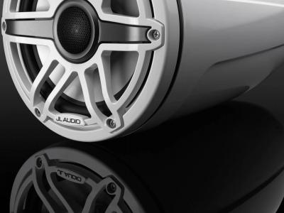 JL Audio 7.7 Inch Enclosed Tower Coaxial System With Gloss White Sport Grille - M6-770ETXv3-Gw-S-GwGw