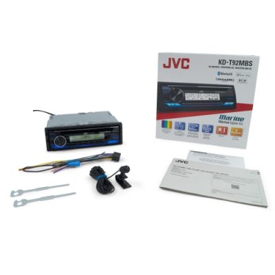 JVC Single Din CD Receiver with Featuring Bluetooth and USB - KD-T92MBS