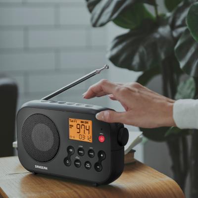 Sangean AM / FM / WX Digital Tuning Radio in Black - 14‐PRD12