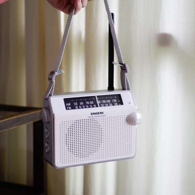 Sangean AM / FM Retro Strap Analog Radio - 14‐PRD6BU