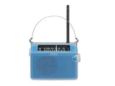 Sangean AM / FM Retro Strap Analog Radio - 14‐PRD6WH