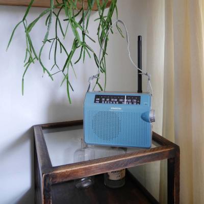 Sangean AM / FM Retro Strap Analog Radio - 14‐PRD6WH