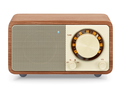 Sangean FM / Bluetooth / AUX Wooden Cabinet Radio in Matte Black - 14-WR7DK