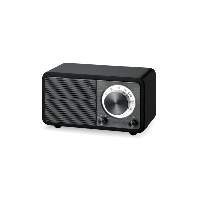 Sangean FM / Bluetooth / AUX Wooden Cabinet Radio in Matte Black - 14-WR7DK
