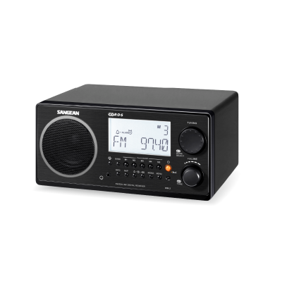 Sangean AM / FM-RBDS Wooden Cabinet Digital Tuning Radio in Gloss Black - 14-WR2BK