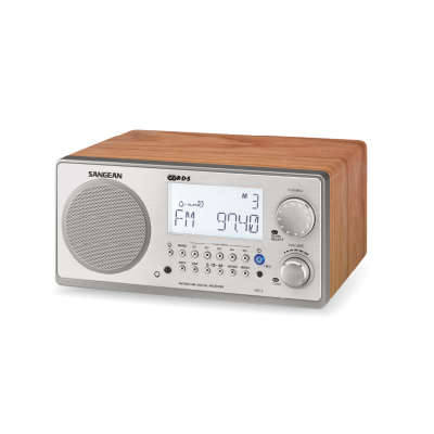 Sangean AM / FM-RBDS Wooden Cabinet Digital Tuning Radio in Gloss Black - 14-WR2BK