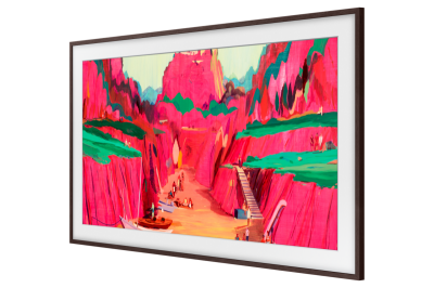 85" Samsung The Frame Customizable Bezel Modern Teak - VG-SCFF85TKBZA