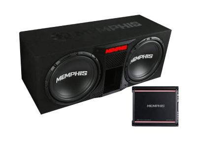 Memphis 12 Inch Loaded Dual Ported Subwoofer Enclosure and Amplifier Bass Package - SRXE12DP