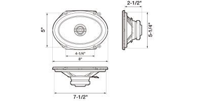 Pioneer 2-Way Coaxial Speaker 250W Max 40W Nom- TS-G6820S