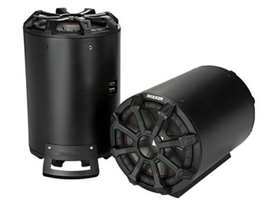 10" Kicker TB Series 2-ohm Loaded Subwoofer Tube Enclosure - 46CWTB102