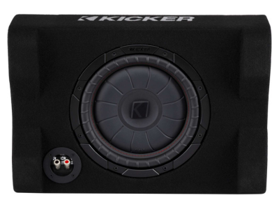 10" Kicker CompVT Series 2-Ohm Down Firing Subwoofer Enclosure - 48CVTDF102