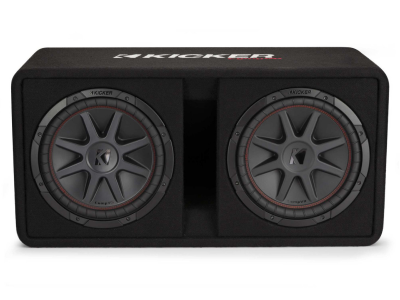 12" Kicker CompVR Series 2-ohm Dual Subwoofer Vented Enclosure - 48DCVR122