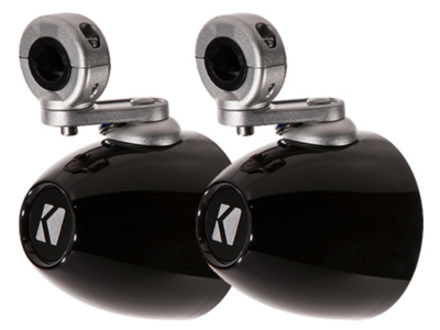 Kicker 4 Inch Empty Enclosure Pair for Marine Speakers - 40KMMTES