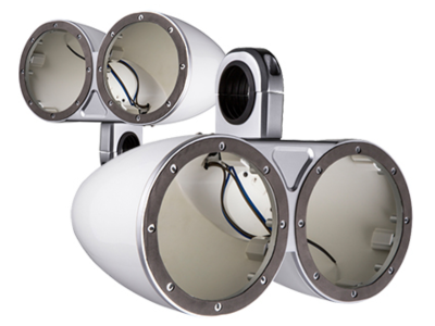 Kicker Dual 6.5 Inch Empty Tower Enclosure Pair for Marine Speakers - 12KMTEDW