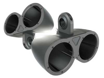 Kicker Dual 6.5 Inch Empty Tower Enclosure Pair for Marine Speakers - 12KMTED