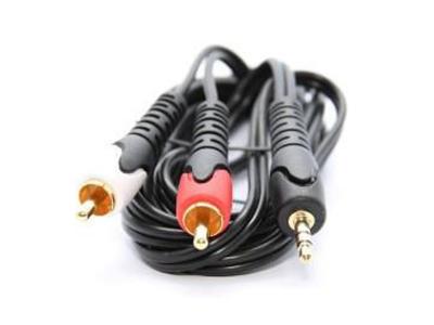 Ultralink 6ft Shielded Y Stereo Cable 1 Mini Plug/2 RCA Plugs UHS571