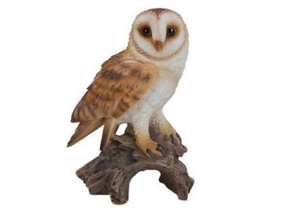 Hi-Line Gift Barn Owl On Stump Small - 87767-E