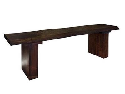 Ruff Sawn Solid Wood Wormy Maple Bench - Live Edge Bench