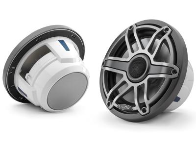 7.7" JL Audio Marine Coaxial Speakers, Gunmetal Trim Ring, Titanium Sport Grille - M6-770X-S-GmTi