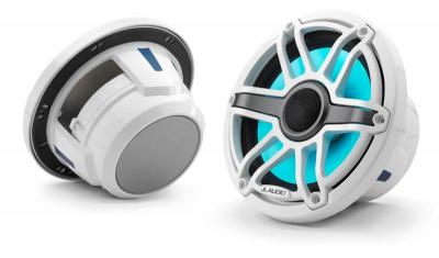 7.7" JL Audio Marine Coaxial Speakers with Transflective LED Lighting - M6-770X-S-GwGw-i