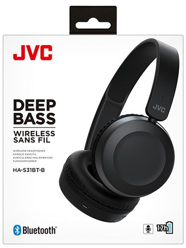 JVC Foldable Bluetooth On-ear Headphones - HA-S31BT-B